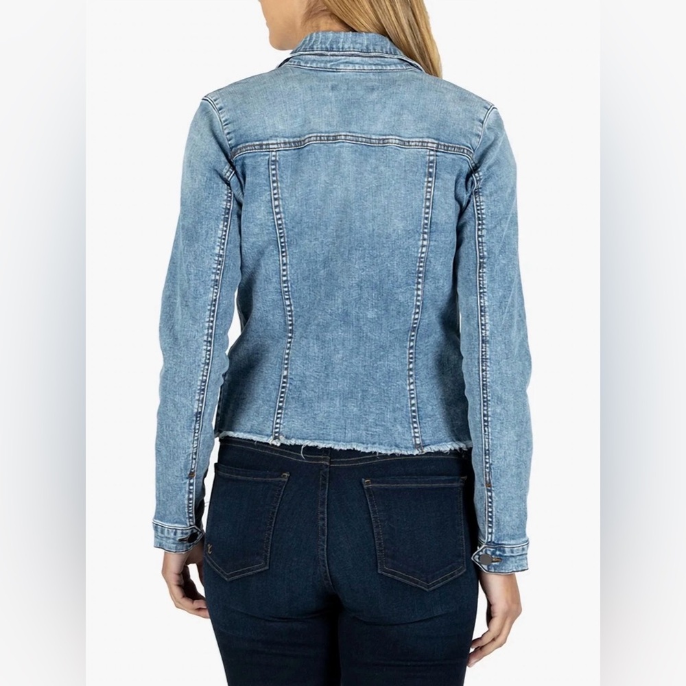 KUT FROM THE KLOTH Women's Kara Blue Denim Jacket - XS - Picture 2 of 10